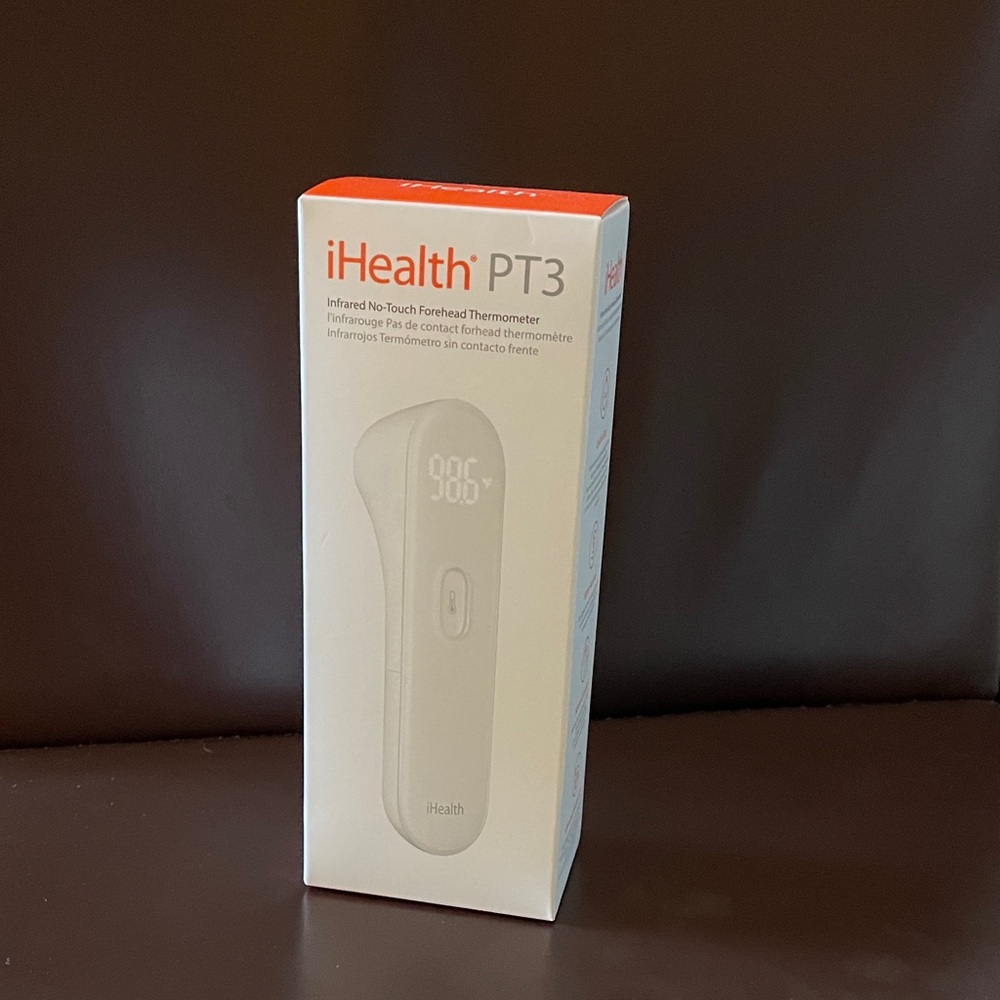PT3 No-Touch Forehead Thermometer - White